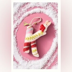 Forest Friends Felt Monogram Wool Felt Ornament 2025 collection Letter K